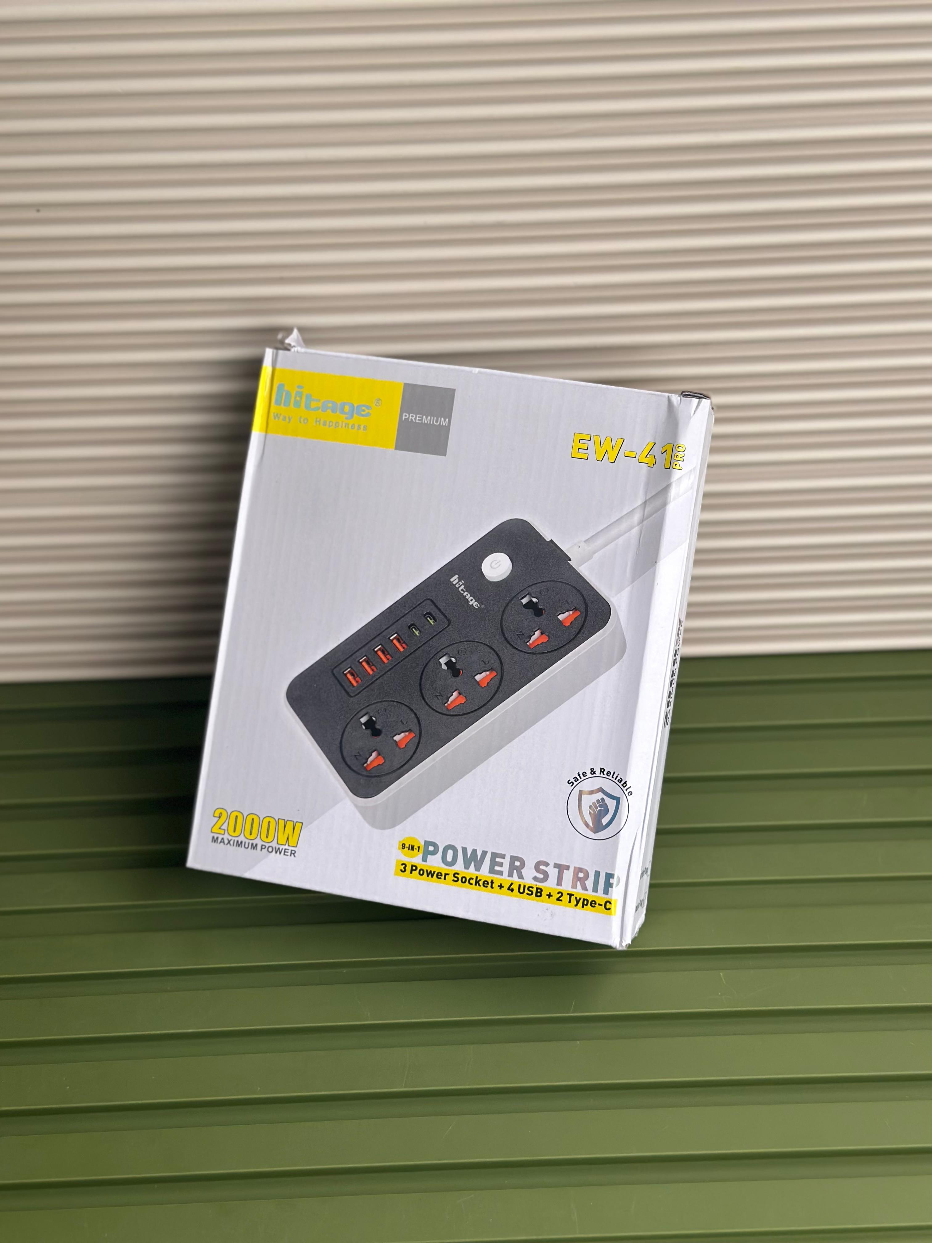 🔌 HITAGE 9-in-1 Power Strip 🔌