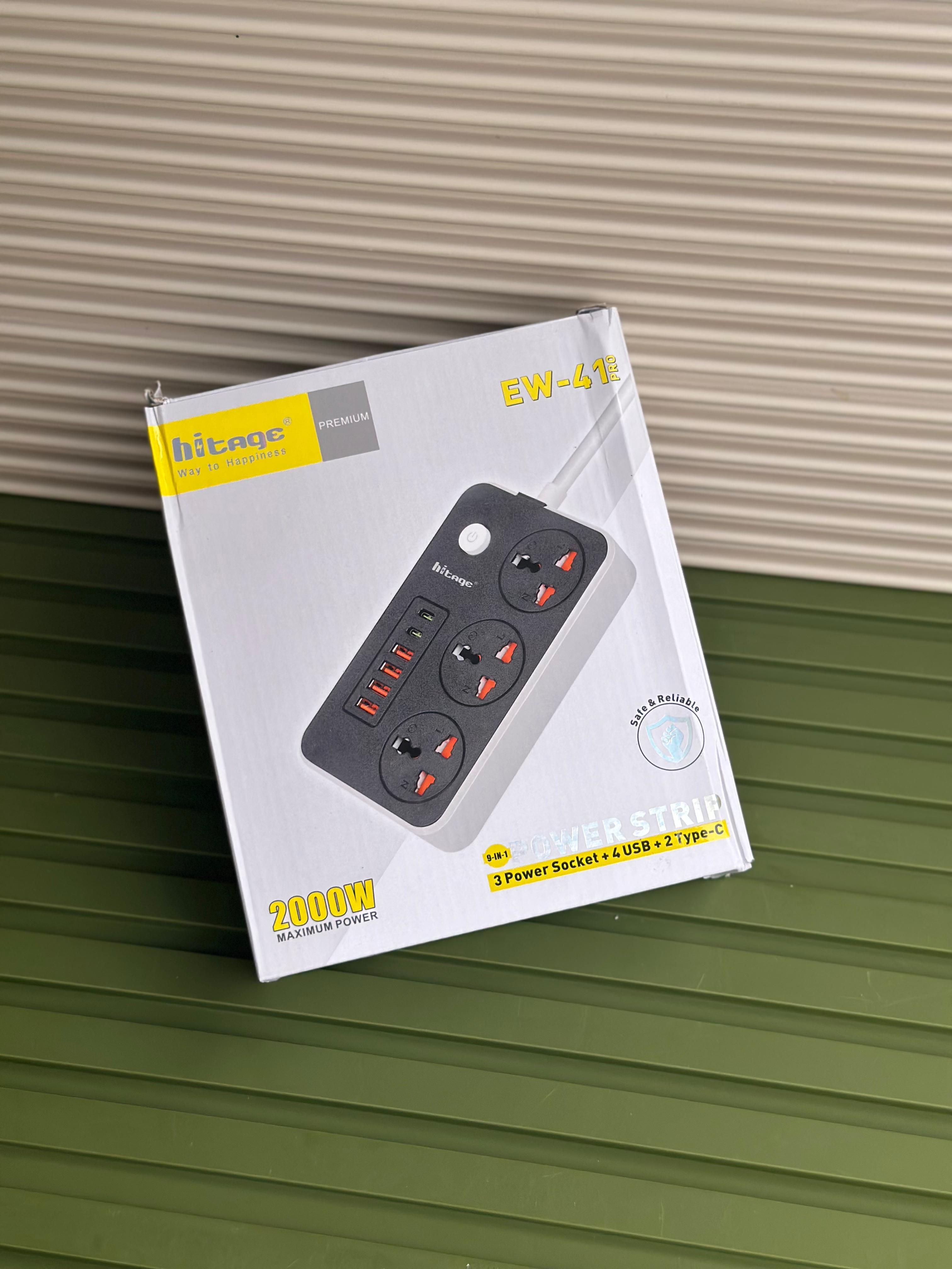🔌 HITAGE 9-in-1 Power Strip 🔌